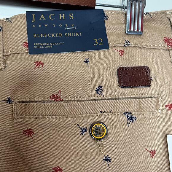 Jachs New York Stretch Chino Shorts Size 32 NWT Dark Khaki Bleecker Fit - Picture 5 of 9